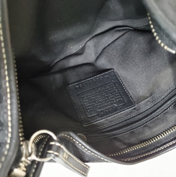 Coach Monogram Hobo Silver Snake Handle - Picture 3 of 6